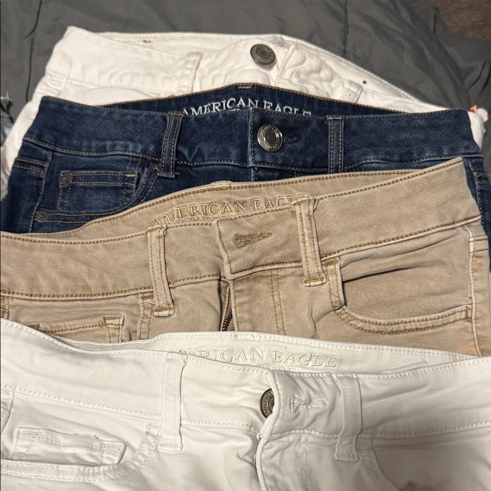 American Eagle Outfitters White Stretch Jeans